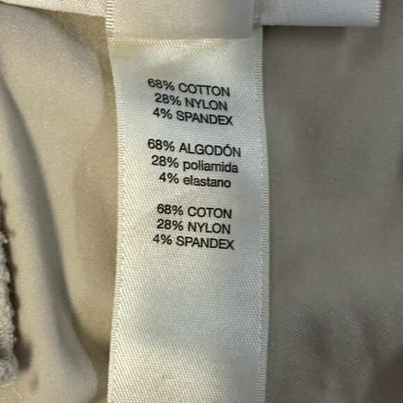 Chico's Women's Size 2.5 (L/14) Beige Crop Pants Cotton Blend Stretch Pants - Picture 5 of 12